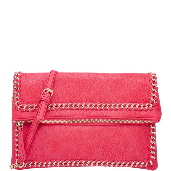 SMOOTH CHAIN LINK FLAP CROSSBODY BAG