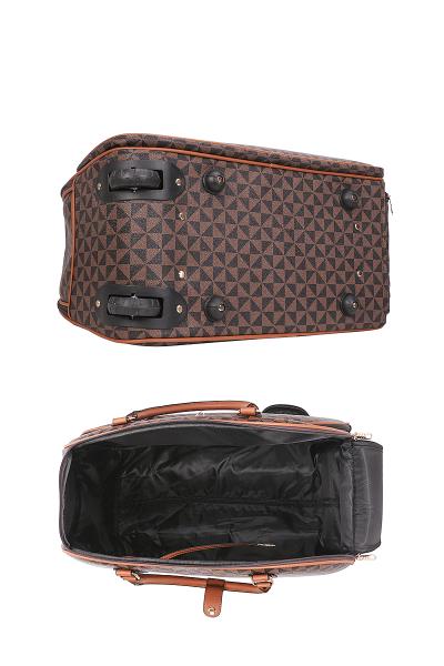 FASHION MONOGRAM LARGE TRAVEL ROLLER DUFFEL BAG