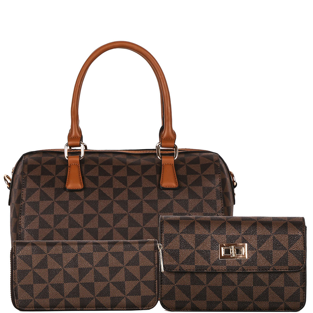 3IN1 MONOGRAM DUFFEL BAG WITH CROSSBODY AND WALLET SET
