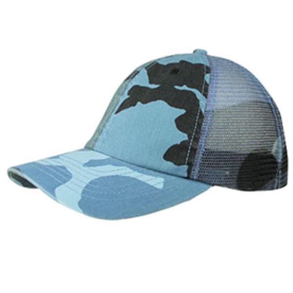 ENZYME WASHED CAMOUFLAGE MESH CAP