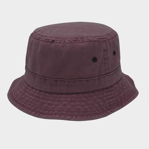 PIGMENT DYED TWILL WASHED BUCKET WITH A ROLL UP SHAPE HAT