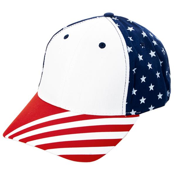 AMERICAN COLOR STRIPPED STAR CAP HAT