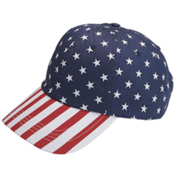 LOW PROFILE USA FLAG PRINT TWILL CAP