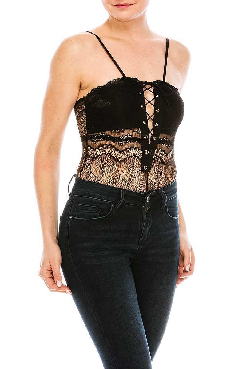 Crochet Style Mesh Bodysuit