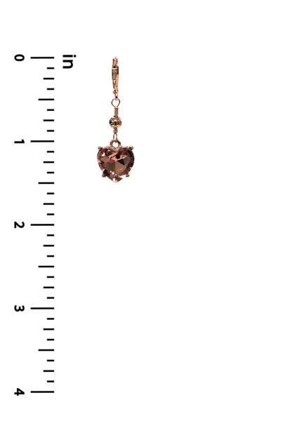 HEART CRYSTAL DANGLE HOOK EARRING