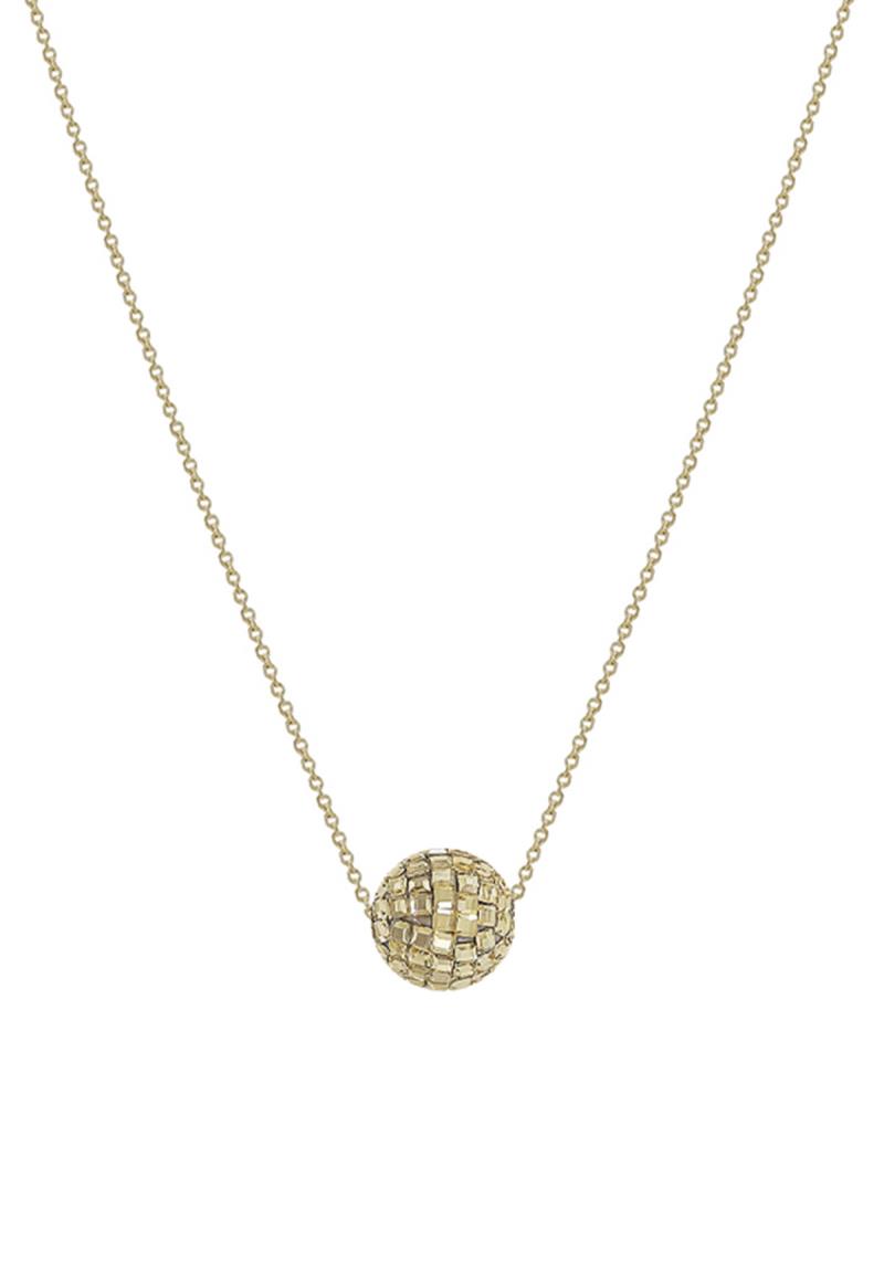 DISCO BALL ACCENT CHAIN NECKLACE