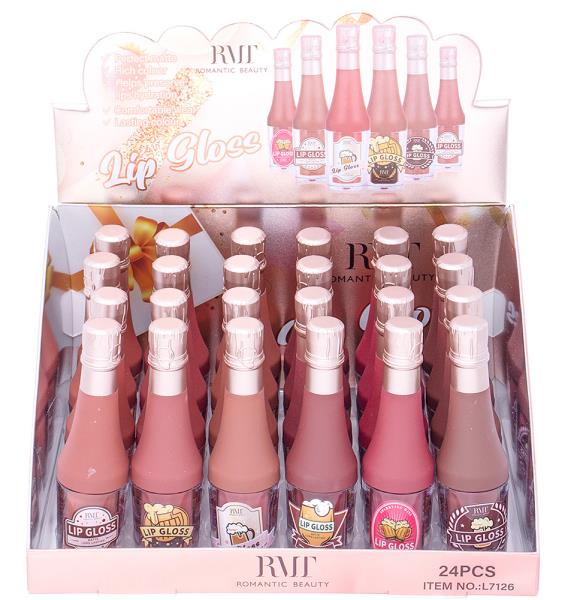 BOTTLE LIP GLOSS 24 PCS