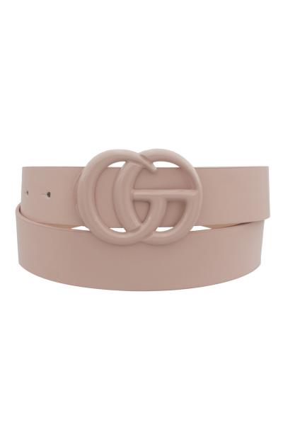 PLUS SIZE COLOR COATED GO BUCKLE TONAL BELT