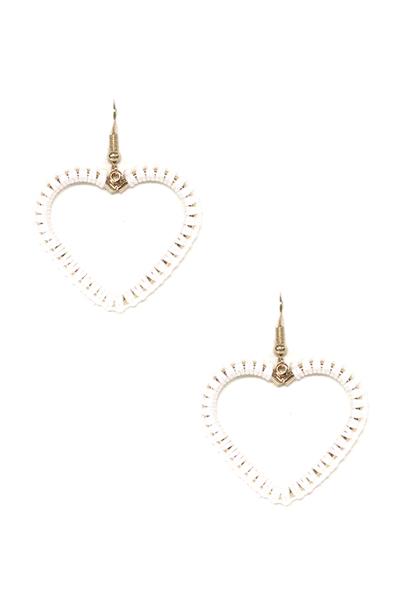 HEART THREAD SHAPE HOOK EARRING