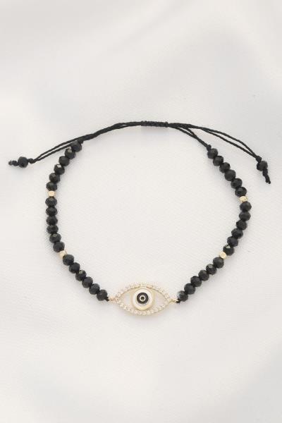 EYE BEADED ADJUSTABLE BRACELET
