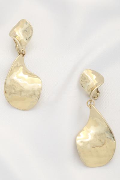 ORGANIC SHAPE DANGLE CLIP EARRING
