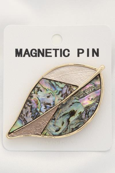 ABALONE LEAF MAGNETIC PIN