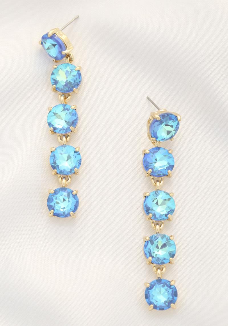 ROUND CRYSTAL DANGLE EARRING