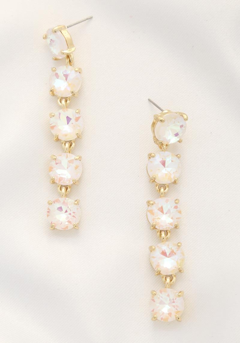ROUND CRYSTAL DANGLE EARRING