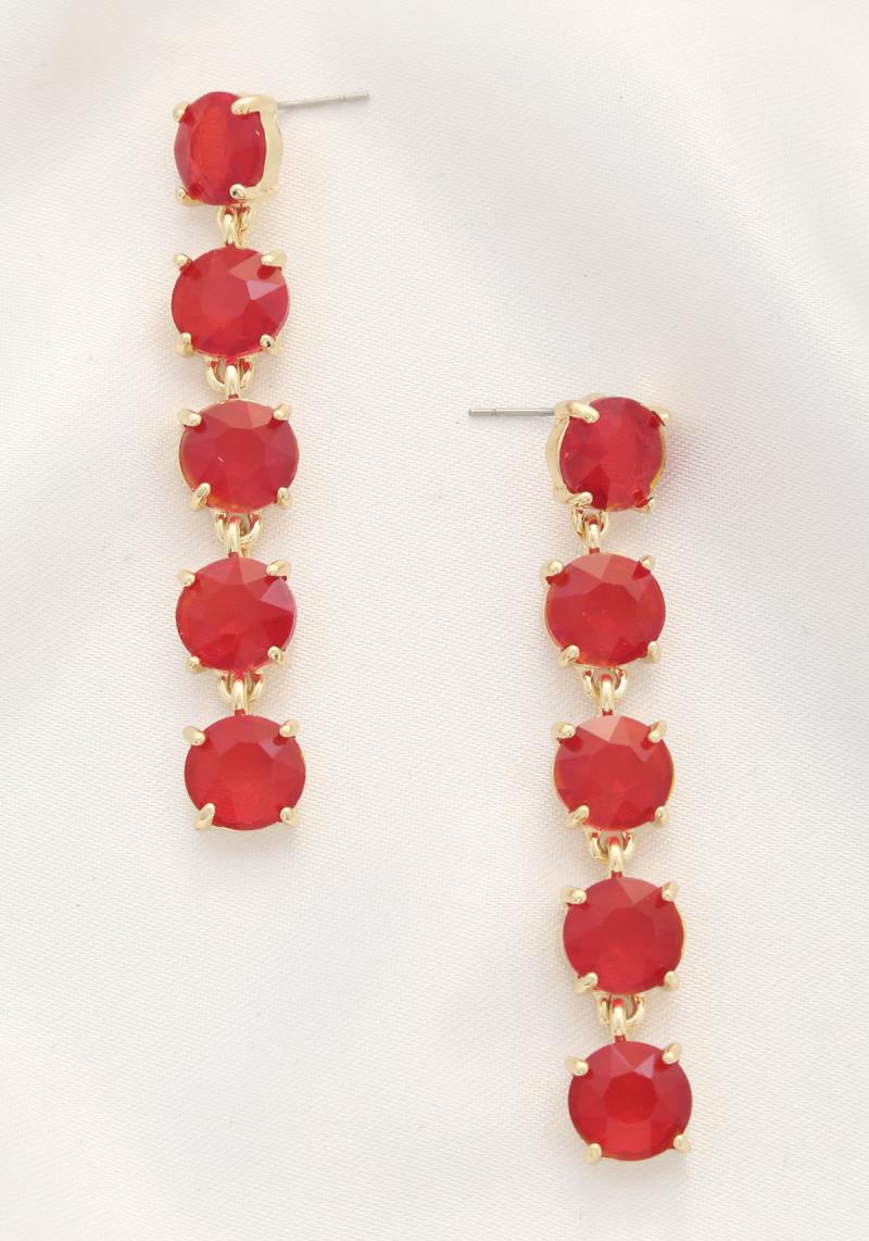ROUND CRYSTAL DANGLE EARRING