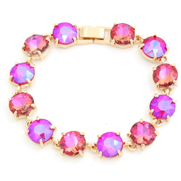 ROUND CRYSTAL METAL BRACELET