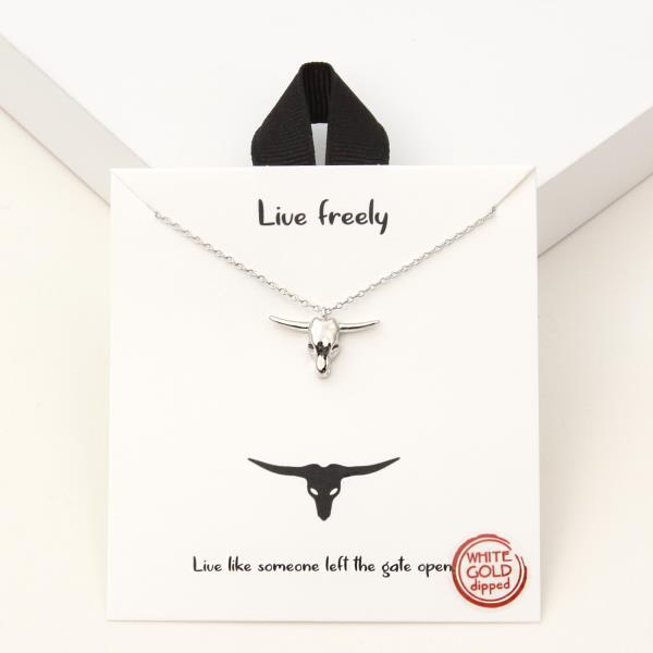 18K GOLD RHODIUM DIPPED LIVE FREELY NECKLACE