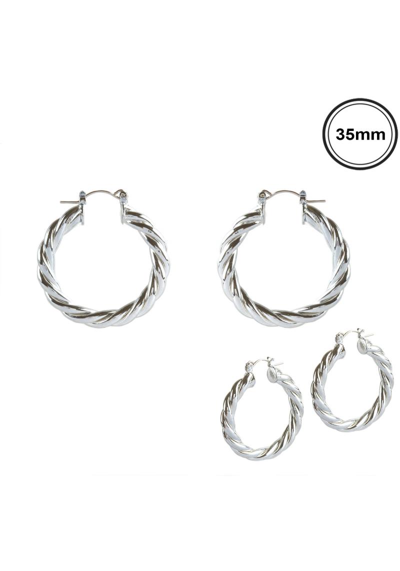 METAL HOLLOW ALUMINUM COATING HOOP PINCATCH EARRING