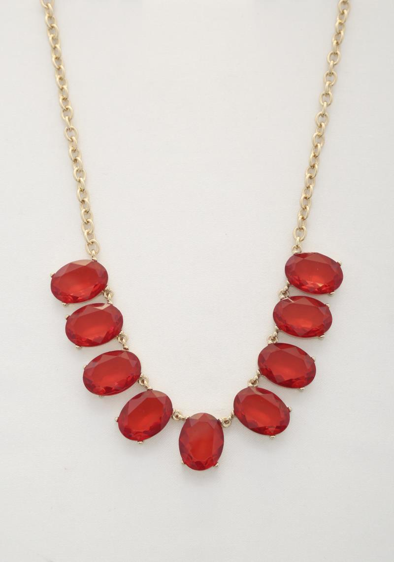 OVAL CRYSTAL NECKLACE