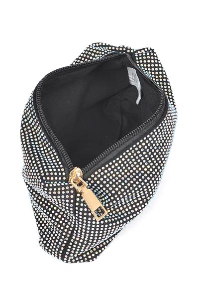 2IN1 TRANSPARENT CHAIN CROSSBODY BAG WITH HOTFIX POUCH