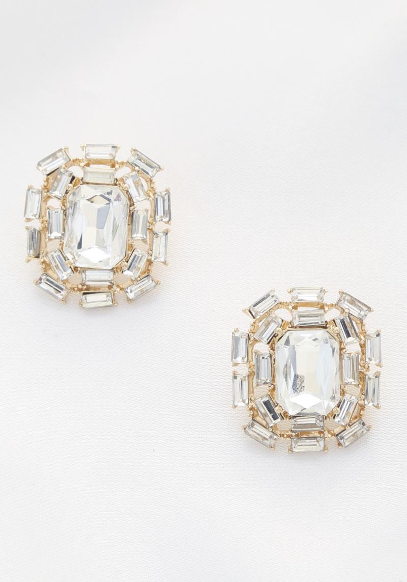 CRYSTAL POST EARRING