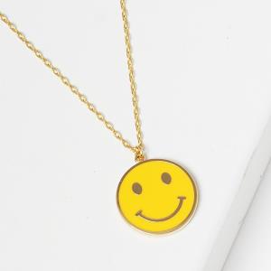 HAPPY FACE CHARM NECKLACE