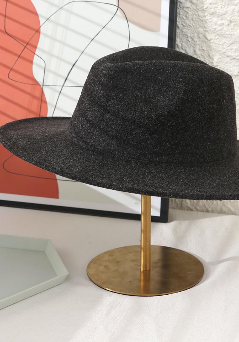 WOOL FELT FEDORA WITH TRIM