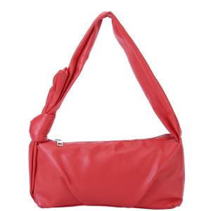 PLAIN KNOT ZIPPER SHOULDER BAG