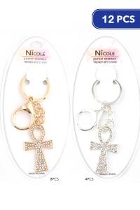 FASHION RHINESTONE KEYCHAIN (12 UNITS)