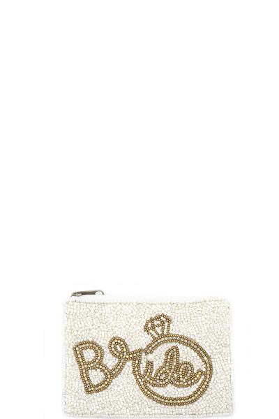 BRIDE RING SEED BEAD POUCH