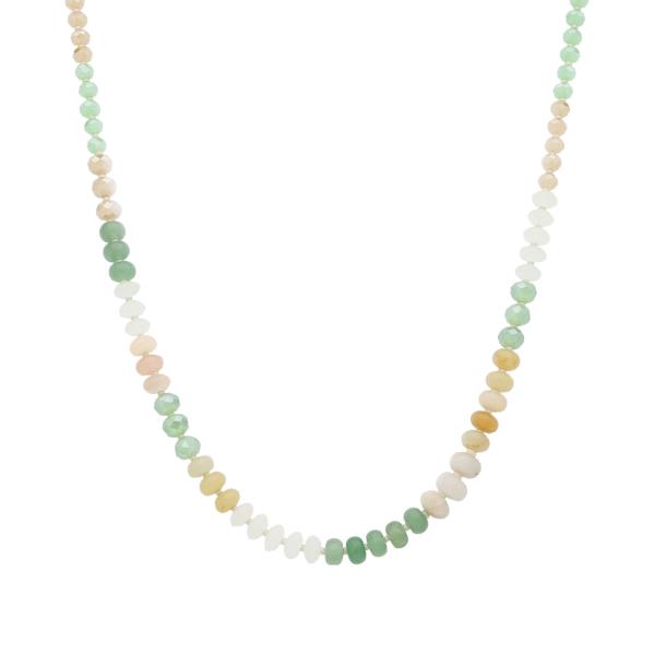 MIXED MATERIAL SHORT NECKLACE