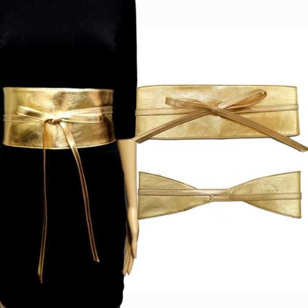 FASHION METALLIC WRAP BELT