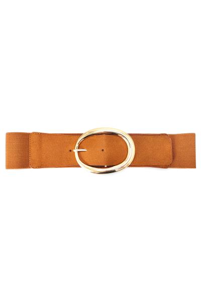 METAL OVAL ELASTIC BUCKLE BELT