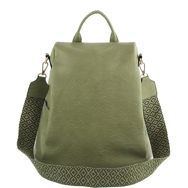 PLAIN SHAPE BACKPACK WITH GUITAR STRAP