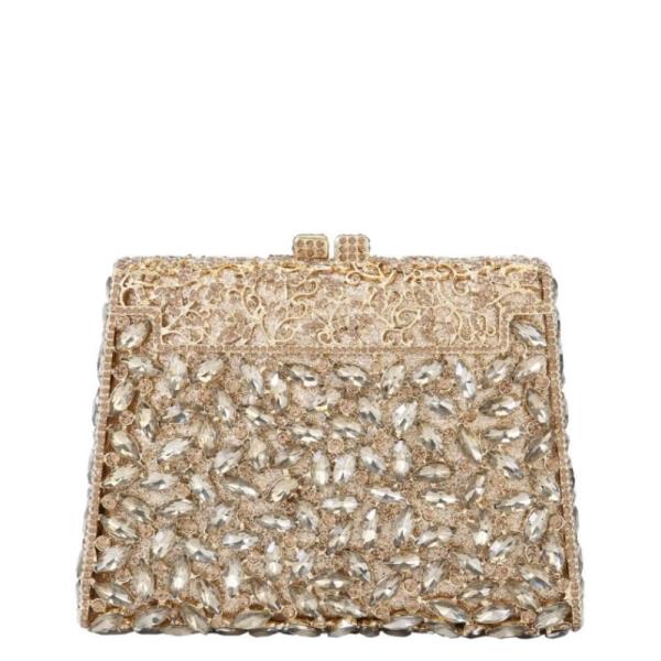 ORNATE RHINESTONE MINAUDIERE CLUTCH BAG