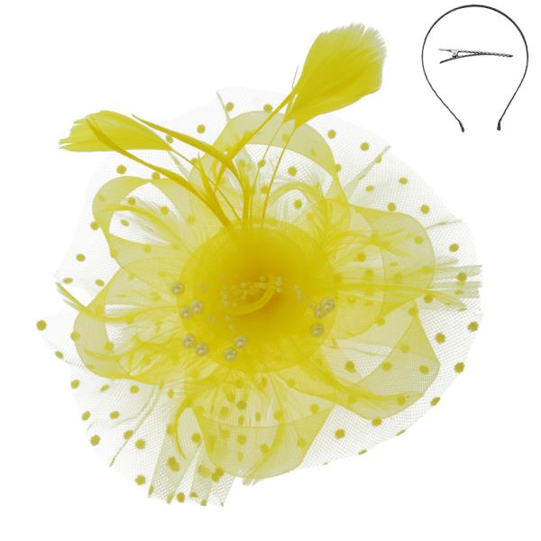 POLKA DOT HEADBAND/ CLIP FASCINATOR