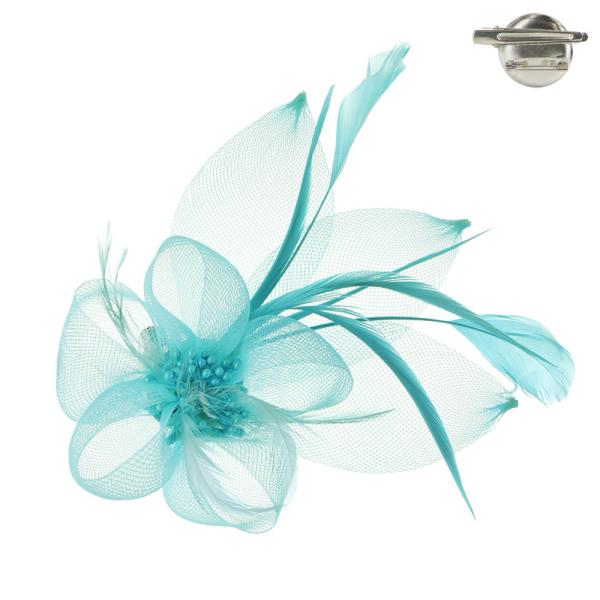MESH FLORAL FASCINATOR W/ CLIP
