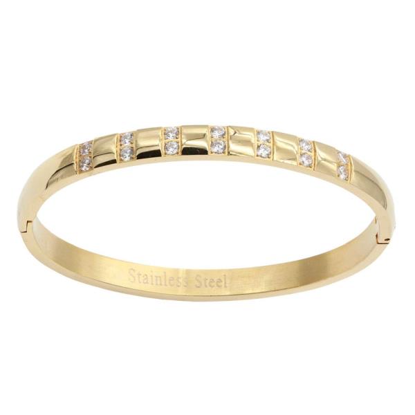 CRYSTAL METAL BANGLE BRACELET