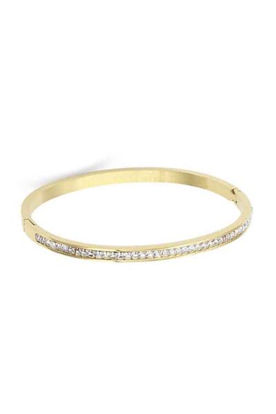 CRYSTAL METAL BANGLE BRACELET