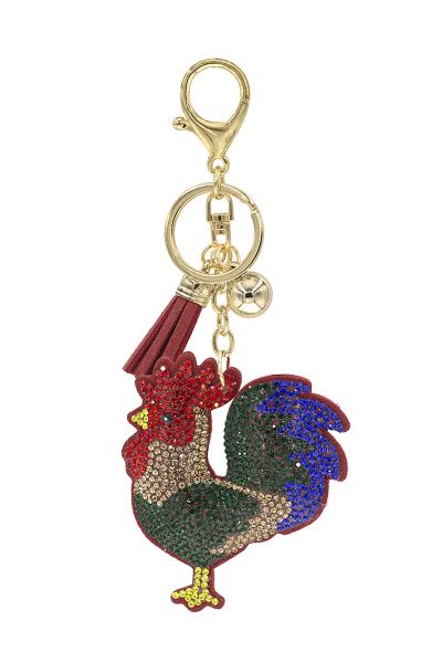 COLORFUL ROOSTER KEYCHAIN