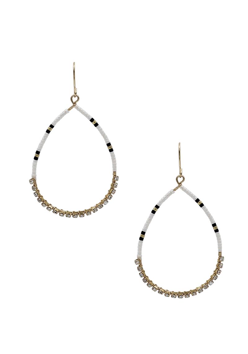 CUP CHAIN WITH GLASS BEAD EARRING