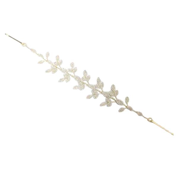 RHINESTONE LEAF HEADBAND WITH PIN