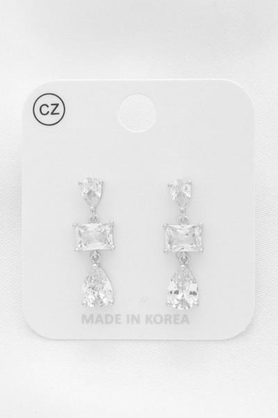 TEARDROP CRYSTAL DANGLE EARRING