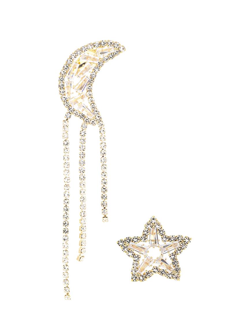 RHINESTONE CRYSTAL CELESTIAL TASSEL EARRING