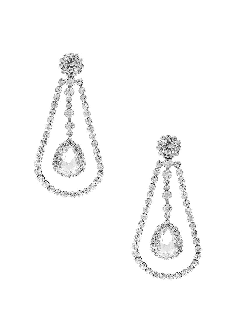 RHINESTONE LINER TEARDROP POST EARRING