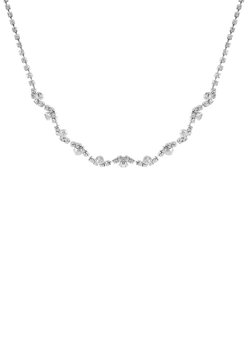 RHINESTONE WAVE PATTERN NECKLACE