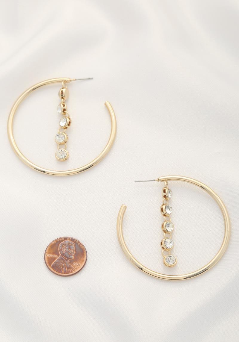 CRYSTAL OPEN CIRCLE EARRING
