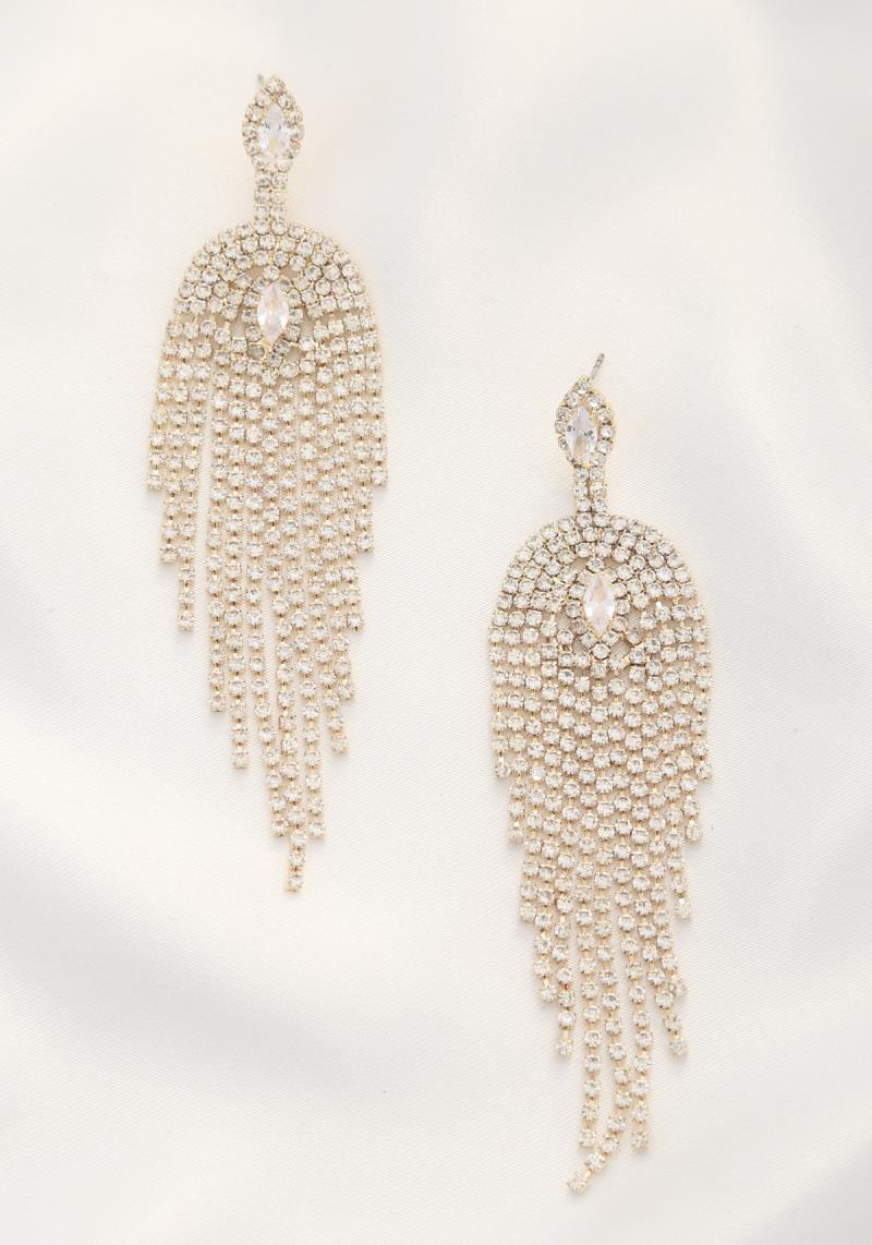 RHINESTONE DANGLE EARRING