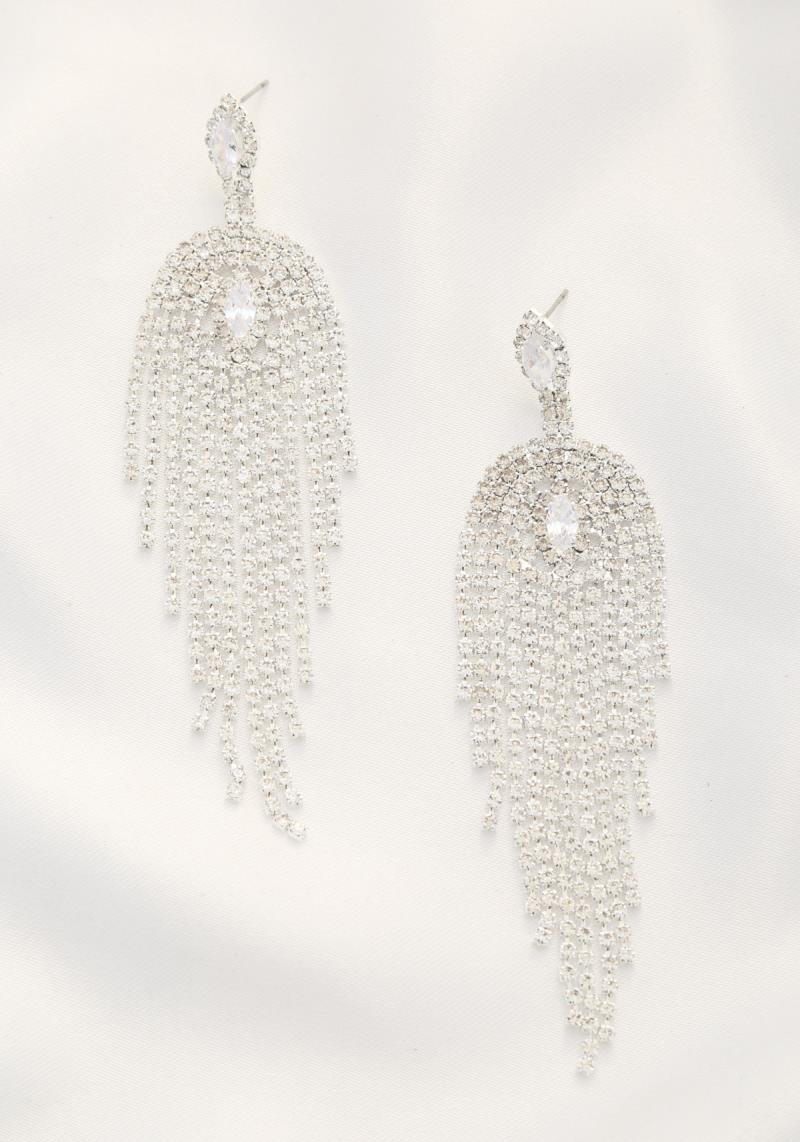 RHINESTONE DANGLE EARRING