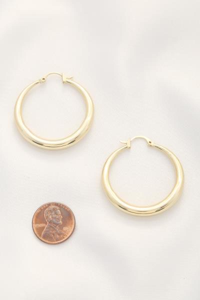 TUBE METAL HOOP EARRING